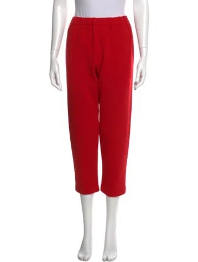 Pre-owned The Row Cashmere Straight Leg Pants In Red