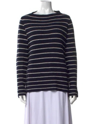 Pre-owned The Row Cashmere Striped Sweater In Blue