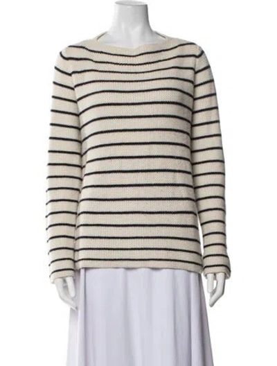 Pre-owned The Row Cashmere Striped Sweater In Neutrals