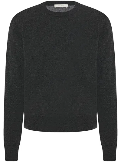 The Row Benji Cashmere Knit Sweater In Enzyme Black