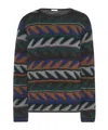 The Row Bakou Intarsia Cashmere And Silk Sweater In Black