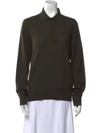 Pre-owned The Row Cashmere Sweater In Green