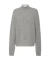 The Row Cashmere Turtleneck Knitted Pullover In Gray