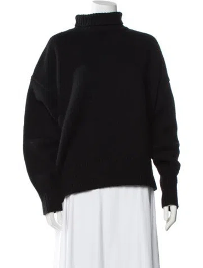 Pre-owned The Row Cashmere Turtleneck Sweater In Black