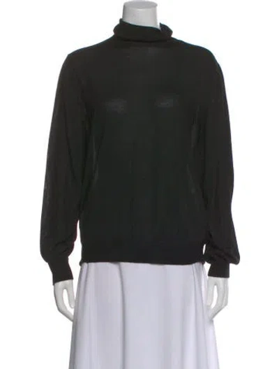 Pre-owned The Row Cashmere Turtleneck Sweater In Black