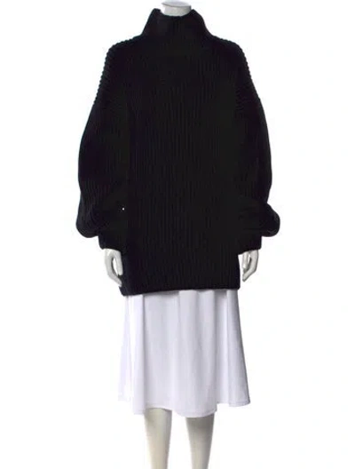 Pre-owned The Row Cashmere Turtleneck Sweater In Black