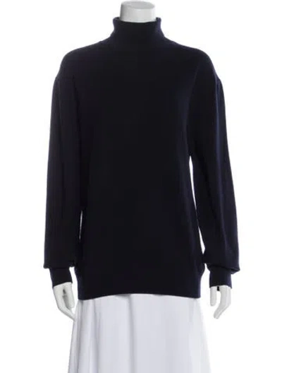 Pre-owned The Row Cashmere Turtleneck Sweater In Blue