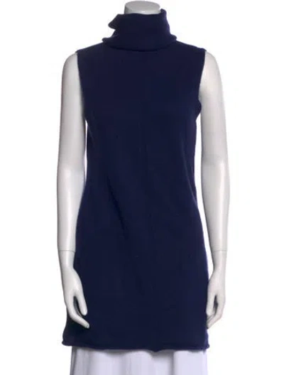 Pre-owned The Row Cashmere Turtleneck Sweater In Blue