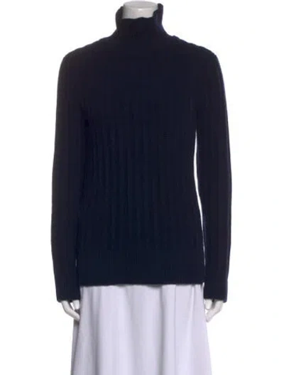 Pre-owned The Row Cashmere Turtleneck Sweater In Blue