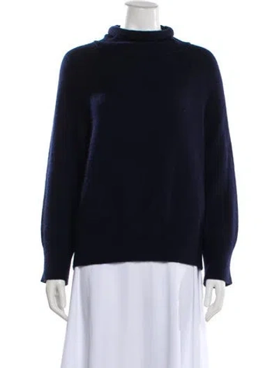 Pre-owned The Row Cashmere Turtleneck Sweater In Blue