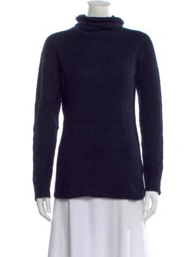 Pre-owned The Row Cashmere Turtleneck Sweater In Blue