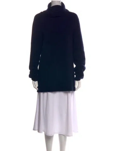 Pre-owned The Row Cashmere Turtleneck Sweater In Blue