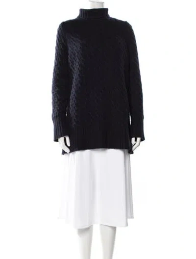 Pre-owned The Row Cashmere Turtleneck Sweater In Blue