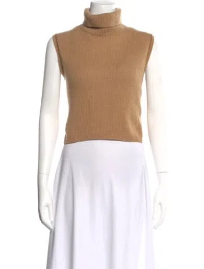 Pre-owned The Row Cashmere Turtleneck Sweater In Brown