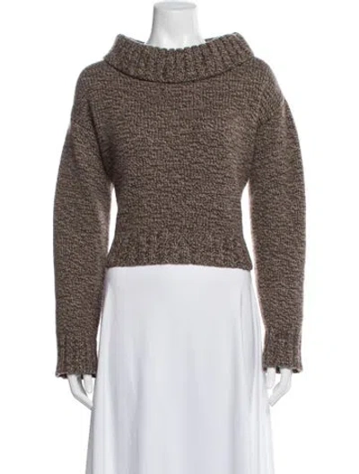 Pre-owned The Row Cashmere Turtleneck Sweater In Brown
