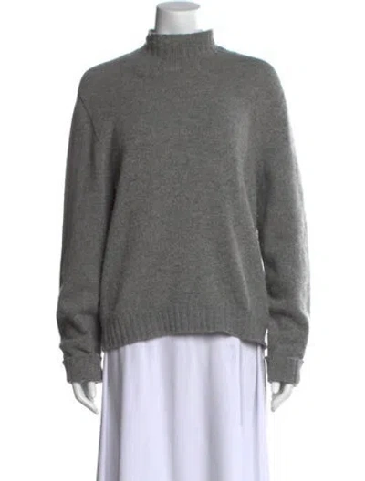 Pre-owned The Row Cashmere Turtleneck Sweater In Gray