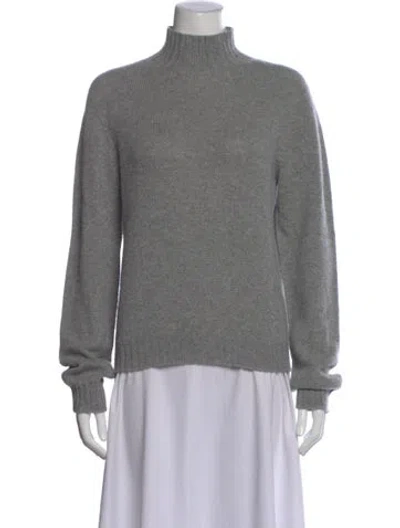 Pre-owned The Row Cashmere Turtleneck Sweater In Gray
