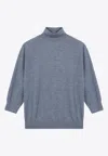 The Row Cashmere Turtleneck Sweater In Gray