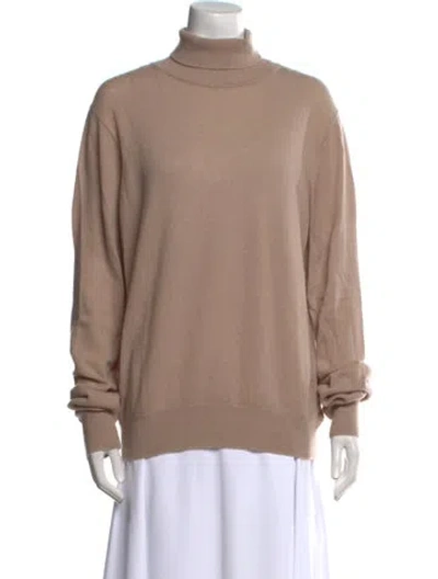 Pre-owned The Row Cashmere Turtleneck Sweater In Neutral
