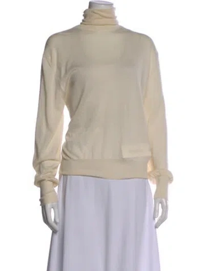 Pre-owned The Row Cashmere Turtleneck Sweater In Neutral