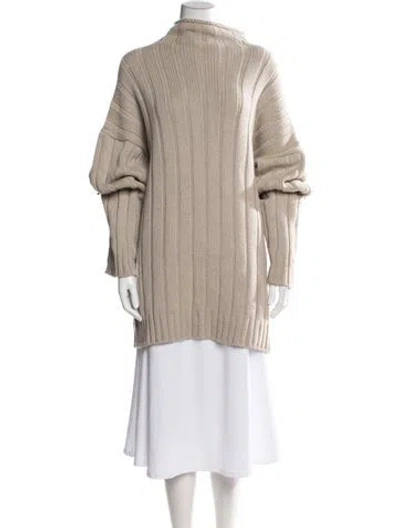 Pre-owned The Row Cashmere Turtleneck Sweater In Neutral