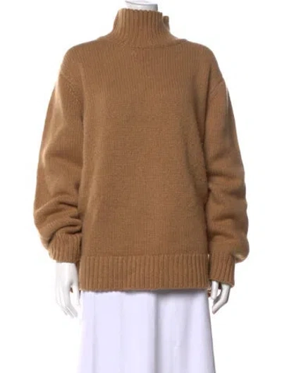 Pre-owned The Row Cashmere Turtleneck Sweater In Neutral