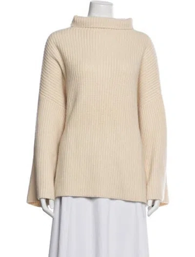 Pre-owned The Row Cashmere Turtleneck Sweater In Neutrals