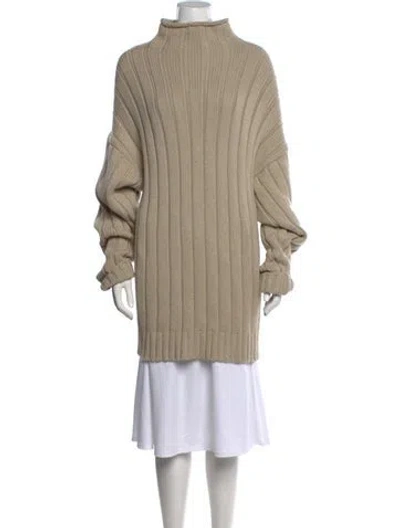Pre-owned The Row Cashmere Turtleneck Sweater In Neutrals