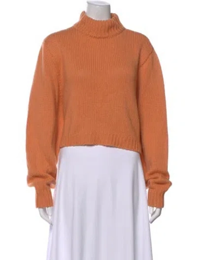 Pre-owned The Row Cashmere Turtleneck Sweater In Orange