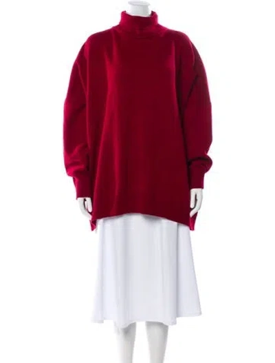 Pre-owned The Row Cashmere Turtleneck Sweater In Red