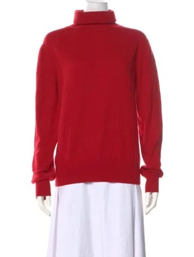 Pre-owned The Row Cashmere Turtleneck Sweater In Red