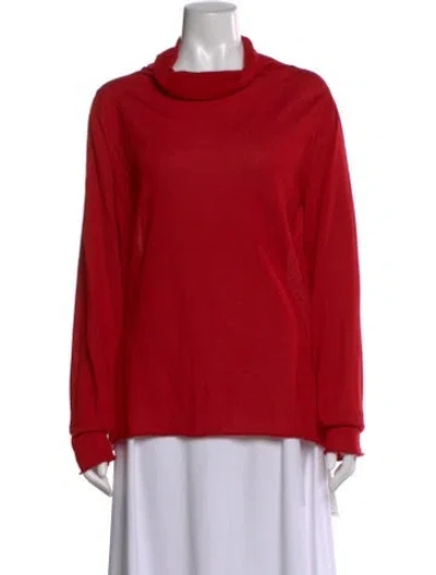 Pre-owned The Row Cashmere Turtleneck Sweater In Red