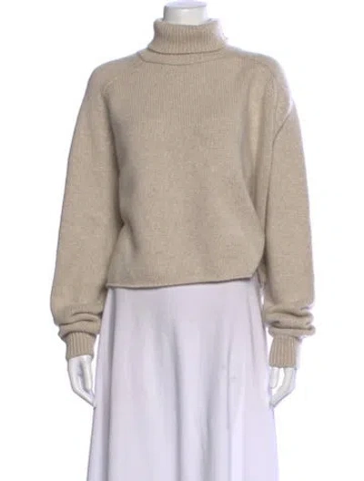 Pre-owned The Row Cashmere Turtleneck Sweater W/ Tags In Neutral