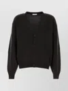 The Row Cashmere V-neck Sweater Long Sleeves In Brown