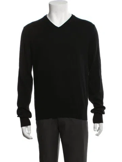 Pre-owned The Row Cashmere V-neck Pullover In Black