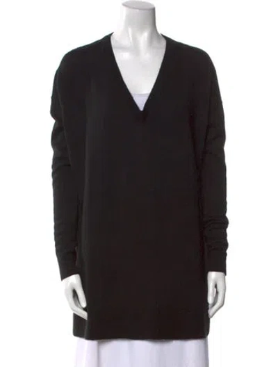 Pre-owned The Row Cashmere V-neck Sweater In Black