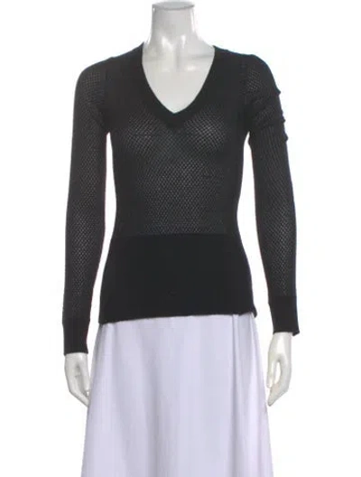 Pre-owned The Row Cashmere V-neck Sweater In Black