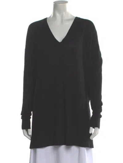 Pre-owned The Row Cashmere V-neck Sweater In Black