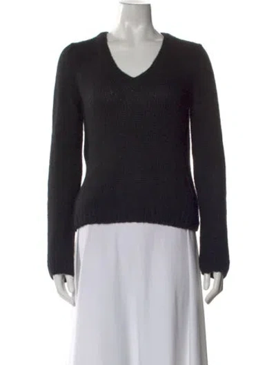 Pre-owned The Row Cashmere V-neck Sweater In Black