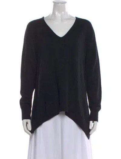 Pre-owned The Row Cashmere V-neck Sweater In Black