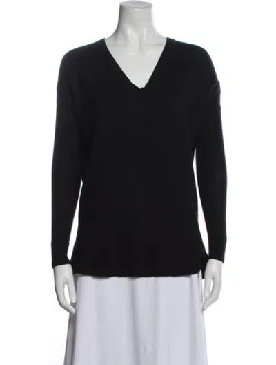 Pre-owned The Row Cashmere V-neck Sweater In Black