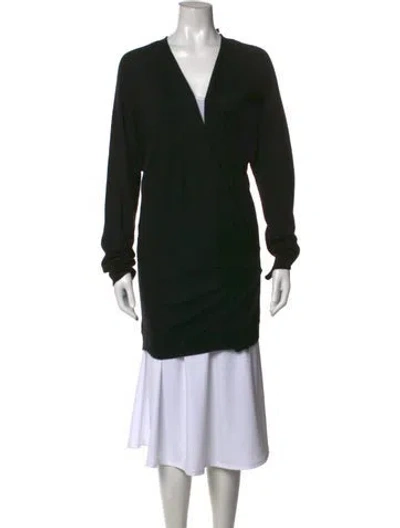 Pre-owned The Row Cashmere V-neck Sweater In Black