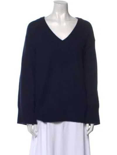 Pre-owned The Row Cashmere V-neck Sweater In Blue