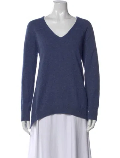 Pre-owned The Row Cashmere V-neck Sweater In Blue