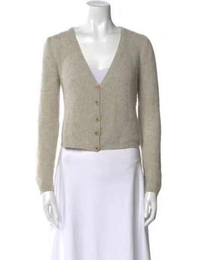 Pre-owned The Row Cashmere V-neck Sweater In Gray