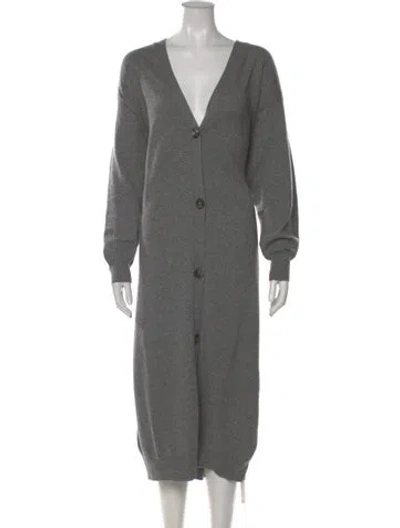 Pre-owned The Row Cashmere V-neck Sweater In Gray