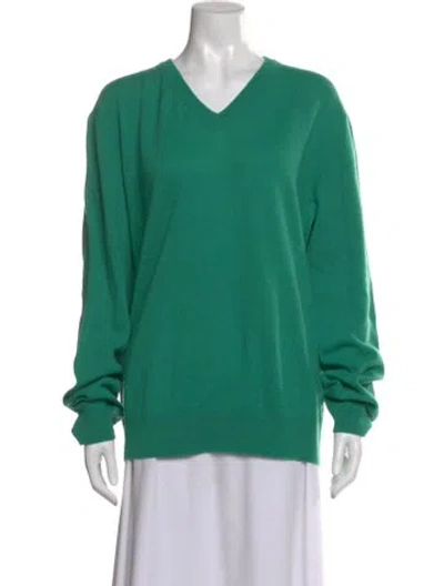 Pre-owned The Row Cashmere V-neck Sweater In Gray