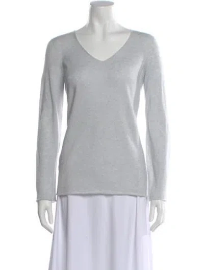Pre-owned The Row Cashmere V-neck Sweater In Gray