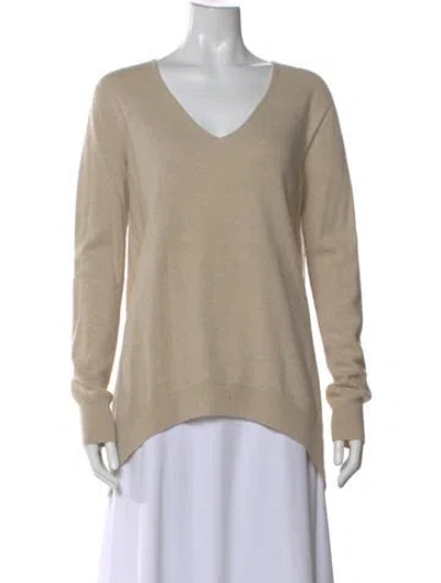 Pre-owned The Row Cashmere V-neck Sweater In Neutral