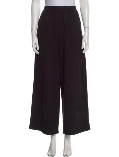 Pre-owned The Row Cashmere Wide Leg Pants In Black